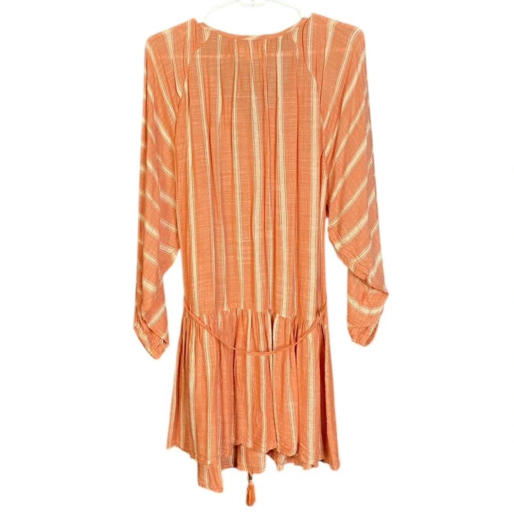 I*space Vida Dress Peasant Boho
Coral With Cream Stripes Women's Medium - Picture 4 of 7